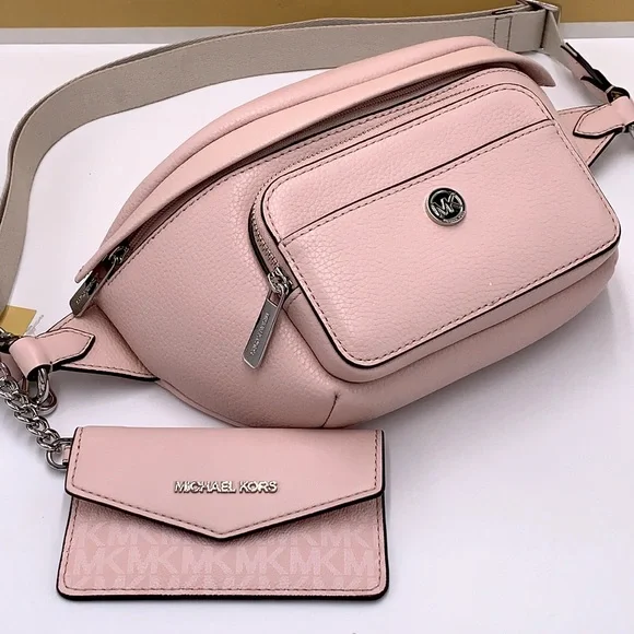 MICHAEL KORS 
Maisie Large Pebbled Leather 2-in-1 Waistpack Fannypack Crossbody - Picture 2 of 16